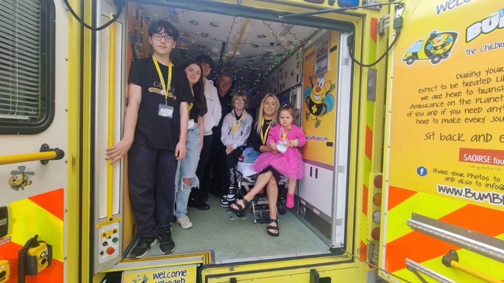 The-inside-of-Bumbleance-parked-at-Sheraton-Athlone-Hotel-with-Louise-OKeeffe-Darragh-Jack-Molly-Kalven-and-Shannon