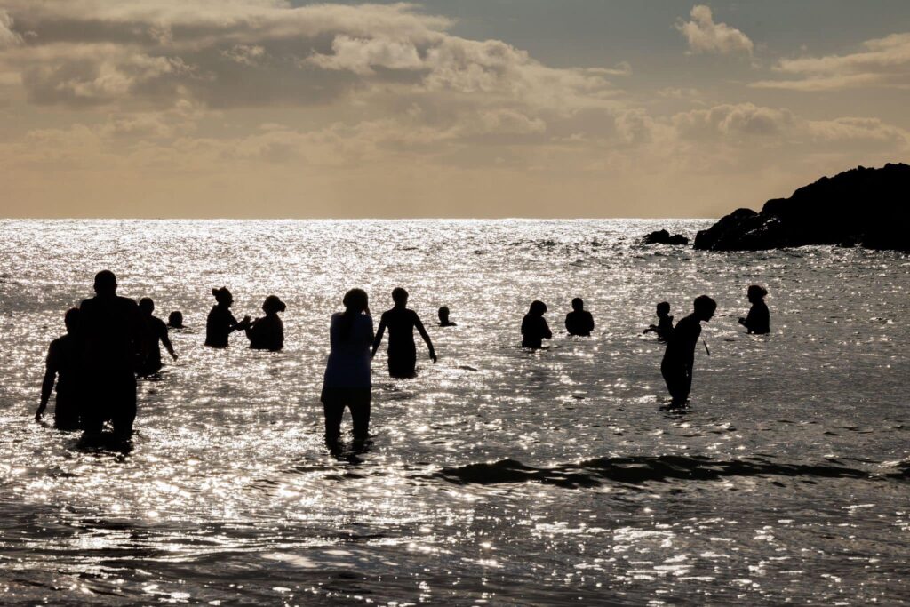 Rare Disease Day swim waterford with a group of participants in the water